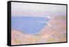 On the Cliffs Near Dieppe, Sunset-Claude Monet-Framed Stretched Canvas