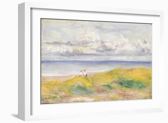 On the Cliffs; Sur La Falaise, 1880-Pierre-Auguste Renoir-Framed Giclee Print