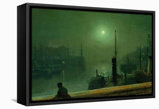 On the Clyde, Glasgow, 1879-John Atkinson Grimshaw-Framed Stretched Canvas