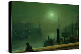 On the Clyde, Glasgow, 1879-John Atkinson Grimshaw-Stretched Canvas