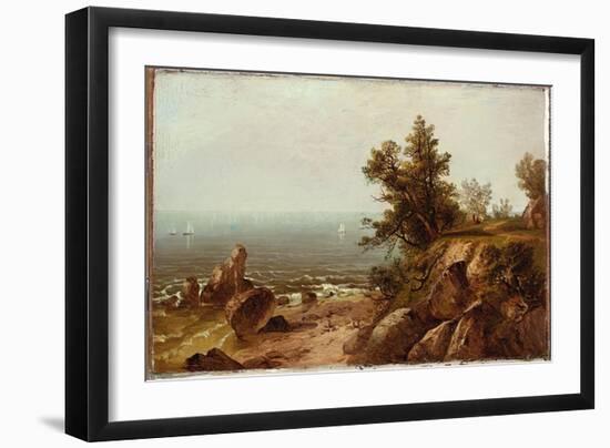 On the Coast, Beverly, Massachusetts (Oil on Canvas)-John Frederick Kensett-Framed Giclee Print