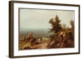 On the Coast, Beverly, Massachusetts (Oil on Canvas)-John Frederick Kensett-Framed Giclee Print