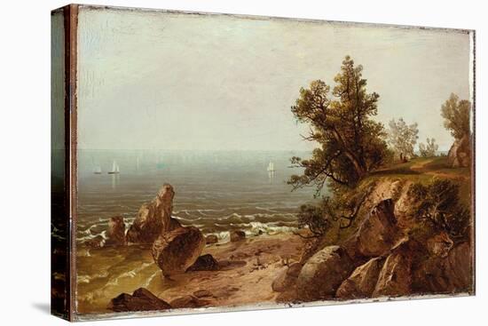 On the Coast, Beverly, Massachusetts (Oil on Canvas)-John Frederick Kensett-Stretched Canvas