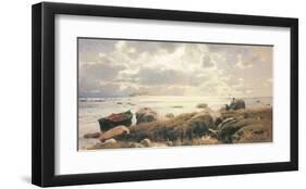 On the Coast of Ruegen-Eugen Bracht-Framed Art Print