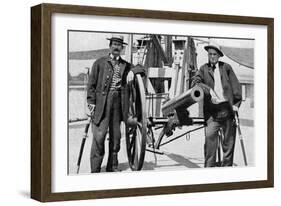 On the Deck of the Agawam-null-Framed Premium Giclee Print