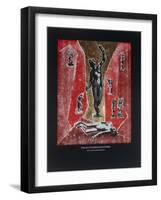 On the Despisers of the Body, Thus Spoke Zarathustra, 2023 (Woodcut and Silkscreen)-Guilherme Pontes-Framed Giclee Print