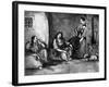 On the Door-Step, 19th Century-Constantin Guys-Framed Giclee Print