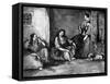 On the Door-Step, 19th Century-Constantin Guys-Framed Stretched Canvas