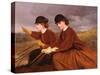 On the Downs - Two Ladies Riding Side-Saddle-James Hayllar-Stretched Canvas