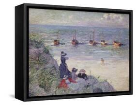 On the Dunes, Heyst-Th?o van Rysselberghe-Framed Stretched Canvas