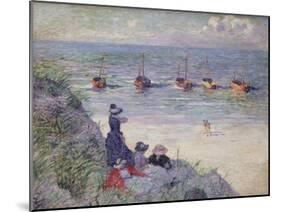 On the Dunes, Heyst-Th?o van Rysselberghe-Mounted Giclee Print