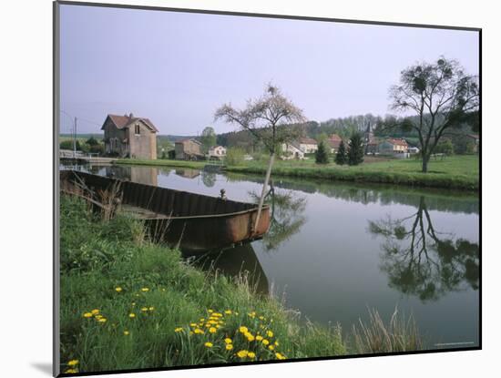 On the Edge of Regneville, Northern Branch of the Canal De L'Est, Meuse, Lorraine, France-Bruno Barbier-Mounted Photographic Print