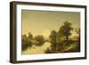 On the Esopus Creek, Ulster County, Ny, 1859 (Oil on Canvas)-David Johnson-Framed Giclee Print