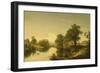 On the Esopus Creek, Ulster County, Ny, 1859 (Oil on Canvas)-David Johnson-Framed Giclee Print