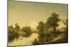 On the Esopus Creek, Ulster County, Ny, 1859 (Oil on Canvas)-David Johnson-Mounted Giclee Print