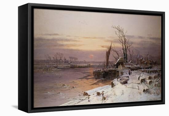 On the Estuary, Near Monmouth-Charles Brooke Branwhite-Framed Stretched Canvas