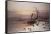 On the Estuary, Near Monmouth-Charles Brooke Branwhite-Framed Stretched Canvas