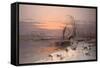 On the Estuary-Charles Brooke Branwhite-Framed Stretched Canvas