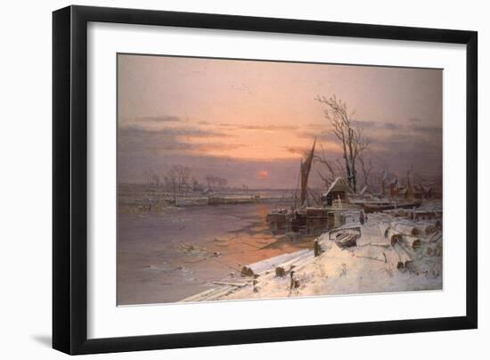 On the Estuary-Charles Brooke Branwhite-Framed Premium Giclee Print