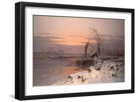 On the Estuary-Charles Brooke Branwhite-Framed Giclee Print