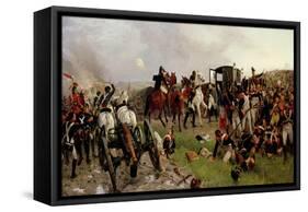 On the Evening of the Battle of Waterloo, 1879-Ernest Crofts-Framed Stretched Canvas