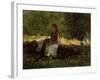 On the Fence-Winslow Homer-Framed Giclee Print