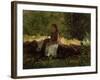 On the Fence-Winslow Homer-Framed Giclee Print