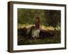 On the Fence-Winslow Homer-Framed Giclee Print