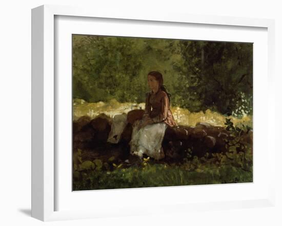 On the Fence-Winslow Homer-Framed Giclee Print