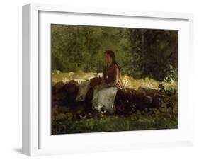 On the Fence-Winslow Homer-Framed Giclee Print