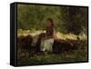 On the Fence-Winslow Homer-Framed Stretched Canvas