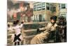 On the Ferry Waiting No.2-James Tissot-Mounted Art Print