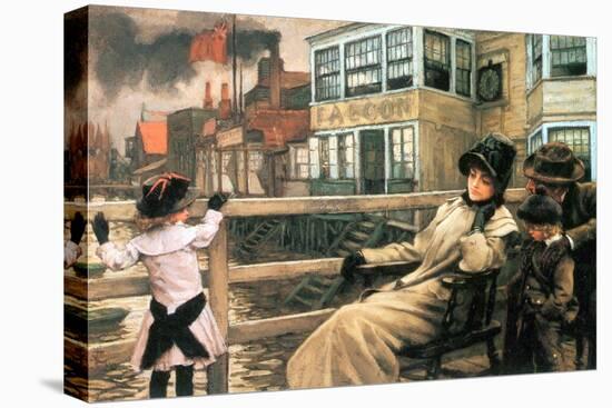 On the Ferry Waiting No.2-James Tissot-Stretched Canvas