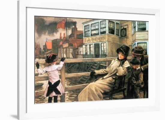 On the Ferry Waiting No.2-James Tissot-Framed Premium Giclee Print