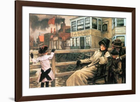 On the Ferry Waiting No.2-James Tissot-Framed Premium Giclee Print