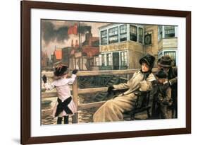 On the Ferry Waiting No.2-James Tissot-Framed Premium Giclee Print