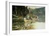 On the Flathead-Charles Marion Russell-Framed Art Print