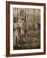 On the French Lorraine Front: a Poilu's Camp Letter-Box and Buzzard Mascots-English Photographer-Framed Giclee Print