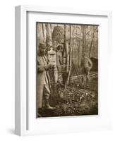 On the French Lorraine Front: a Poilu's Camp Letter-Box and Buzzard Mascots-English Photographer-Framed Giclee Print