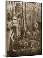 On the French Lorraine Front: a Poilu's Camp Letter-Box and Buzzard Mascots-English Photographer-Mounted Giclee Print