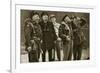 On the Front: Churchill and Montgomery Observe a Dogfight, 1944-English Photographer-Framed Giclee Print