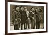 On the Front: Churchill and Montgomery Observe a Dogfight, 1944-English Photographer-Framed Giclee Print