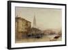 On the Grand Canal, Venice - An Evening View-William Callow-Framed Giclee Print