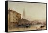 On the Grand Canal, Venice - An Evening View-William Callow-Framed Stretched Canvas