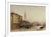 On the Grand Canal, Venice - An Evening View-William Callow-Framed Giclee Print