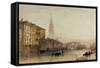 On the Grand Canal, Venice - An Evening View-William Callow-Framed Stretched Canvas