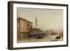 On the Grand Canal, Venice - An Evening View-William Callow-Framed Giclee Print