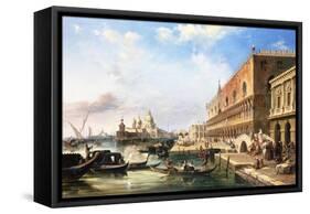 On the Grand Canal, Venice, Italy-Edward Pritchett-Framed Stretched Canvas
