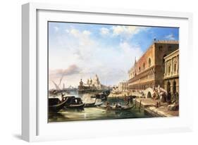 On the Grand Canal, Venice, Italy-Edward Pritchett-Framed Giclee Print