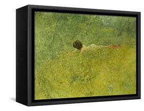 On the Grass; I Grongraset, 1902-Carl Larsson-Framed Stretched Canvas
